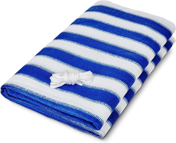 Lumaland Balkonsichtschutz 90x500 cm blau/weiß