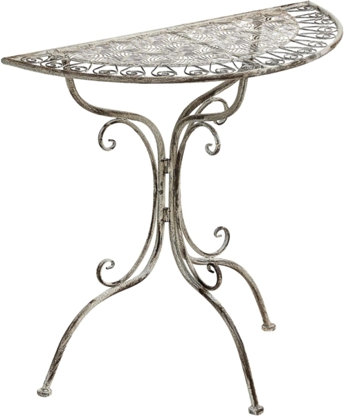 Outdoor Bistrotisch NURRA 80 cm 36 cm Metall Grau