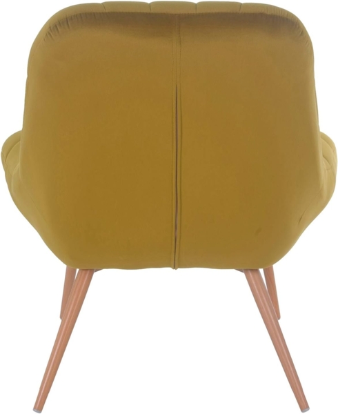 Sessel XXL Metall und Polyester Gelb Bild 5