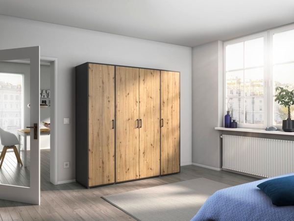 rauch Kleiderschrank VOYAGER Otto´s Choice Garderobe Wäscheschrank TOPSELLER Schlafzimmer (in 3 verschiedenen Ausstattungen BASIC/CLASSIC/PREMIUM) Schrank mit modernen Griffen in viel Stauraum MADE IN GERMANY Bild 2