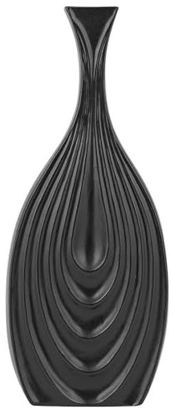 Dekovase THAPSUS Keramik 39 cm Schwarz