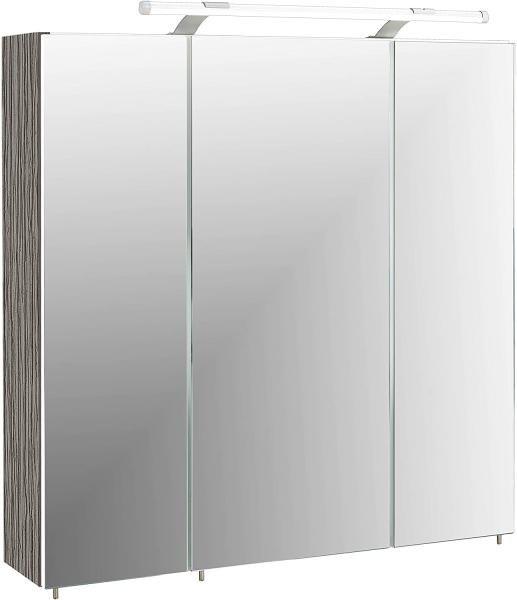 Schildmeyer Spiegelschrank 133076 Trient, 70. 0x16. 0x75. 0 cm, esche grau Dekor