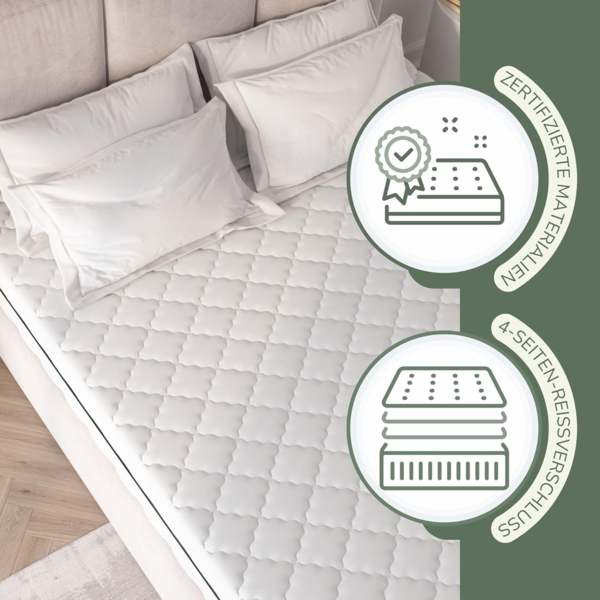 Kaltschaum Topper 200x120x6cm 212g Bezug (200.120.06-KAS) [ROW1392] Bild 7