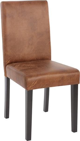 6er-Set Esszimmerstuhl 'Littau' Textil, Wildlederimitat, dunkle Beine Bild 9