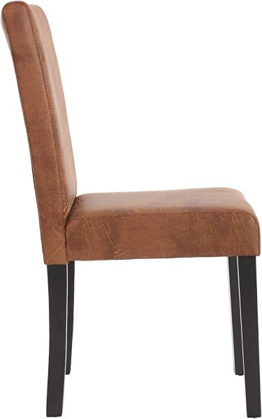 6er-Set Esszimmerstuhl 'Littau' Textil, Wildlederimitat, dunkle Beine Bild 10