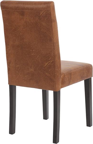 6er-Set Esszimmerstuhl 'Littau' Textil, Wildlederimitat, dunkle Beine Bild 5
