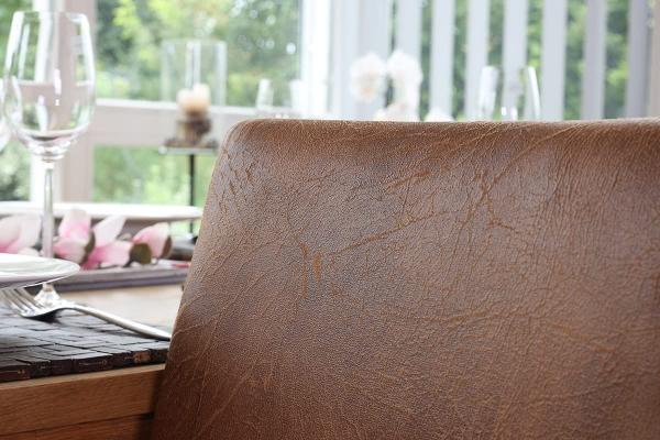 6er-Set Esszimmerstuhl 'Littau' Textil, Wildlederimitat, dunkle Beine Bild 6