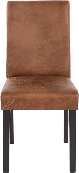 6er-Set Esszimmerstuhl 'Littau' Textil, Wildlederimitat, dunkle Beine Bild 4