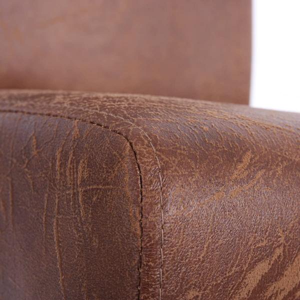 6er-Set Esszimmerstuhl 'Littau' Textil, Wildlederimitat, dunkle Beine Bild 8