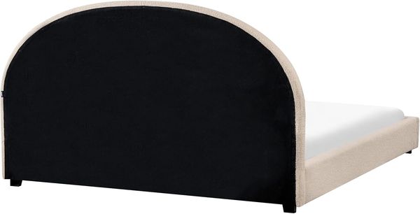 Bett mit Lattenrost Bouclé VAUCLUSE 180 x 200 cm Beige Bild 7