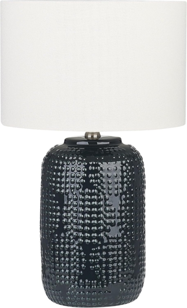 Tischleuchte MUSSEL Keramik Dunkelblau