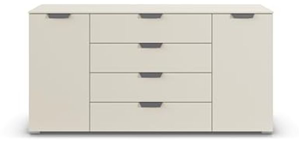 rauch Aditio Box, Kommode, 2-türig, 4 Schubladen, mit Softclose-Funktion, Farbe Beige, BxHxT 160x81x43cm Bild 6