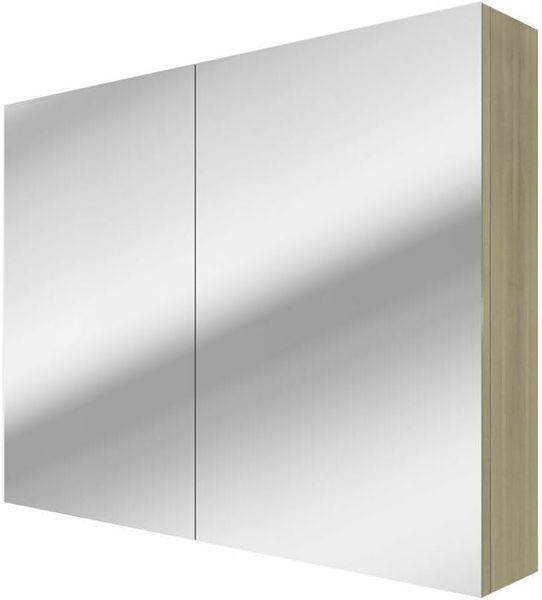 Spiegelschrank Badspiegel Badezimmer Spiegel City 100cm braun Eiche ohne LED Beleuchtung