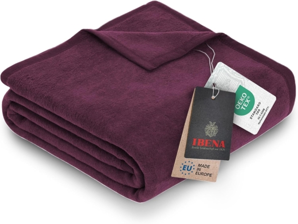 IBENA 'Luxus', Baumwollmischgewebe lila, 150x200 cm