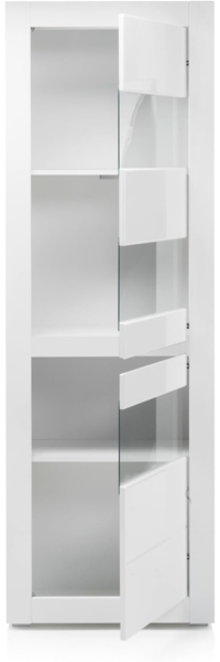 Furn. Design Stauraumvitrine Nobile (Vitrine in weiß, 2-türig, 66x198 cm) mit Soft-Close Bild 8