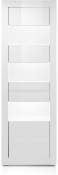 Furn. Design Stauraumvitrine Nobile (Vitrine in weiß, 2-türig, 66x198 cm) mit Soft-Close Bild 3