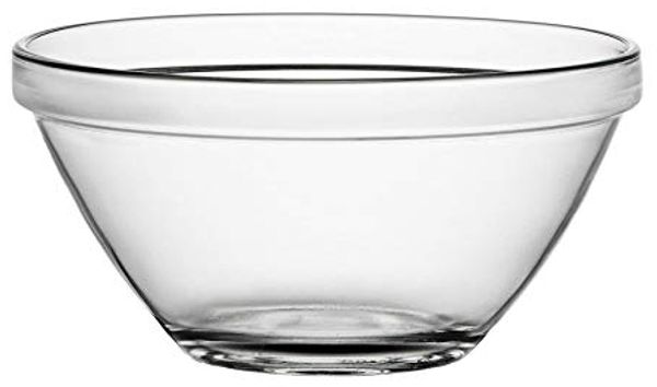 Bormioli Rocco Schale Bormioli Rocco Pompei Salatschale 23cm – Gehärtetes Glas, Stapelbar, Glas