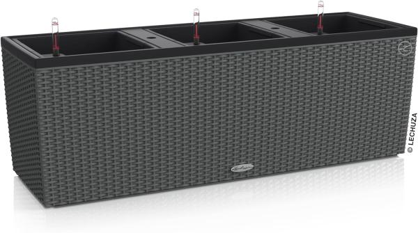 Lechuza Pflanzkasten Trio Cottage 30 cm Kunststoff granit