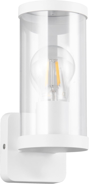 Außenwandleuchte BONITO Laterne aus Aluminium Weiß, Höhe 23cm