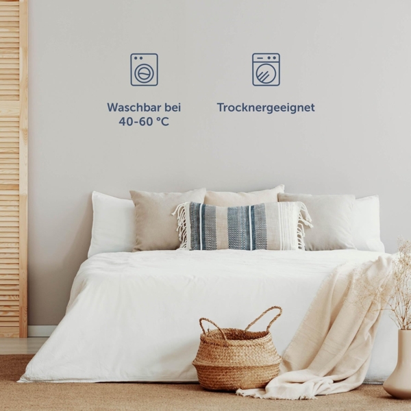 Blumtal® Spannbettlaken 90x200 cm 2er Pack - Spannbettlaken Microfaser - Oekotext zertifizierte Bettlaken 90x200 cm 2er Set - Spannbetttuch 90x200 cm - Bettbezug 90x200 cm / Leintuch 90x200 cm - Elfenbein Bild 7