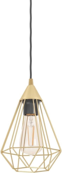 Eglo 43681 Hängeleuchte TARBES Stahl messing-gebürstet E27 1X40W H:130cm Ø17,5cm dimmbar