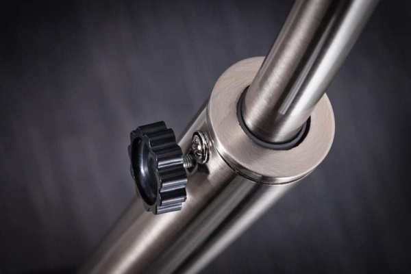 riess-ambiente Bogenlampe LOUNGE DEAL 170-210cm chrom gebürstet, ohne Leuchtmittel, Wohnzimmer · Metall · verstellbar · Modern Design Bild 6