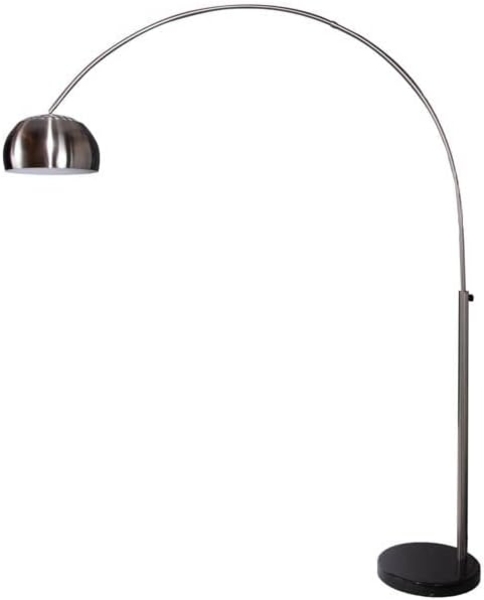riess-ambiente Bogenlampe LOUNGE DEAL 170-210cm chrom gebürstet, ohne Leuchtmittel, Wohnzimmer · Metall · verstellbar · Modern Design Bild 9