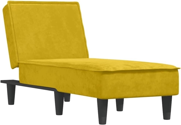 vidaXL Chaiselongue Gelb Samt 352839