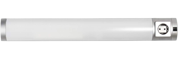 Licht-Erlebnisse Wandleuchte SOFT, LED fest integriert, Kaltweiß, Wandlampe mit Steckdose Unterbauleuchte Küche Bad