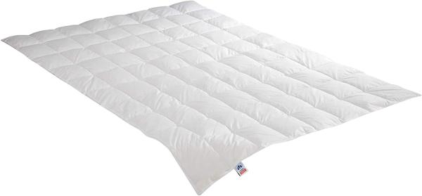 Irisette Daunendecke Edda leichte Sommerdecke, aus 100% Baumwolle 90% Daunen, 10% Federn mit Aufbewahrungstasche, 135x200 cm, weiß