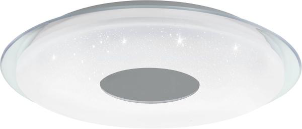 Eglo 900083 LED Deckenleuchte LANCIANO-Z weiss, chrom, transparent H:8 Ø:45cm dimmbar 2700-6500K mit Connect-Z Funktion