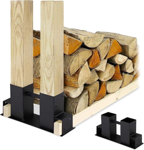 Relaxdays 4x Holzstapelhilfe