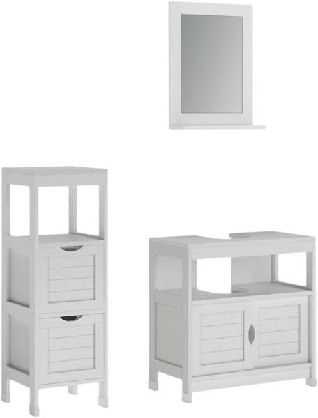 Badmöbel-Set Vilda Weiß 3 Teile Vicco Bild 1