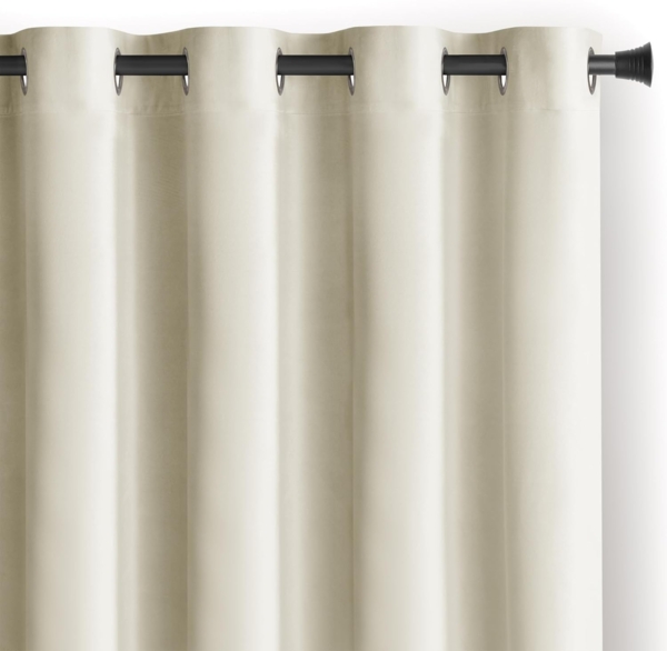 AmeliaHome Gardine Gardine Ösen Vorhang mit Raffhalter Samt Ösenvorhang Verdunkelnd (1 St), Ösen, Samt, inkl. Raffhalter Bild 3