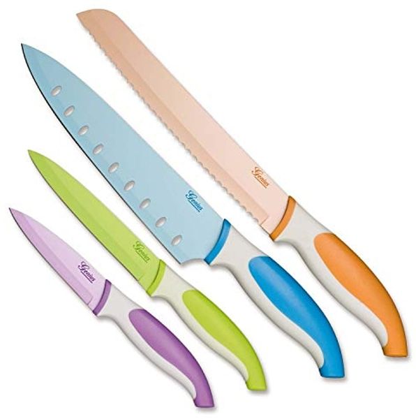 GENIUS Nicer Dicer Plus 10-13 tlg. 7 Trendfarben Gemüseschneider Obstschneider Messerset 4 Teilig