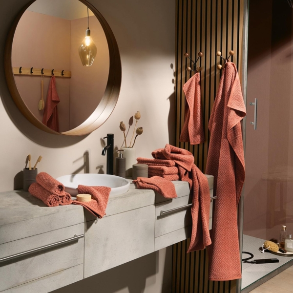 REDBEST Duschtuch Duschtuch "Palmdale" 2er-Pack, Frottier, Walk-Frottier gemustert Bild 4