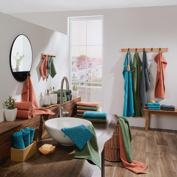 REDBEST Duschtuch Duschtuch "Palmdale" 2er-Pack, Frottier, Walk-Frottier gemustert Bild 5