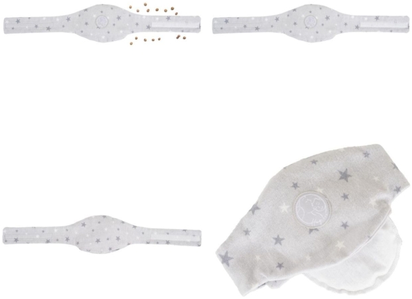 Moni Baby Anti-Kolik-Gürtel, Kirschkernkissen, Wärmekissen, Thermo-Gürtel grau Bild 7