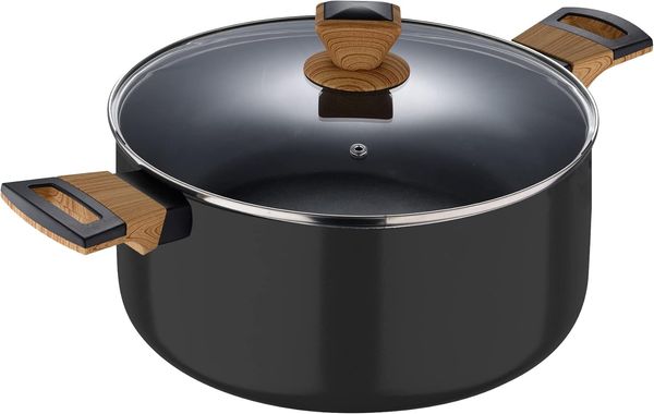 Topf mit Deckel EARTH BLACK (DH 28x15.50 cm)