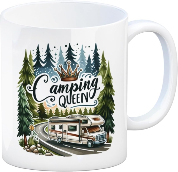 speecheese Tasse Wohnmobil Camping Queen Kaffeebecher