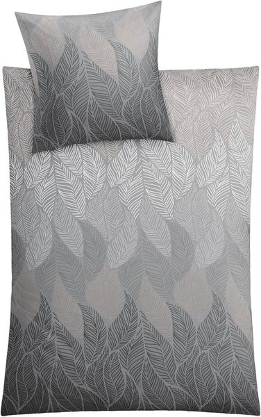 Kleine Wolke Bettwäsche Jamiro, Mako-Satin, 2 teilig, mit Blättern