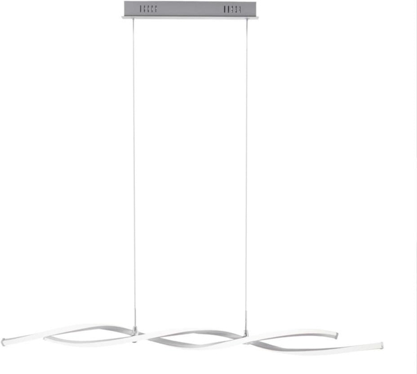 SellTec LED Pendelleuchte LED Pendellampe Welle, stufenlos dimmbar über Wandschalter, 2x LED-Board/ 9 Watt, warmweiß, dimmbar per Wandschalter, Memory Funktion