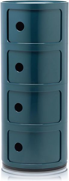 Kartell Componibili, 4 Elements, Blau, Runde Basis