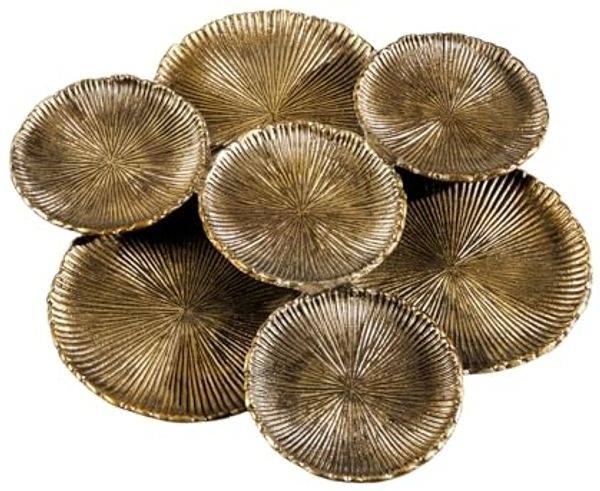 riess-ambiente Dekoschale ABSTRACT LEAF 45cm gold (Einzelartikel, 1 St), Wohnzimmer · Esszimmer · Schmuckschale · Metall · Handmade