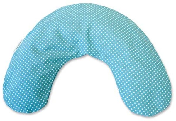 Theraline Reisekissen Nackenkissen Nackenhörnchen Feinköper Punkte türkis 100x21 cm
