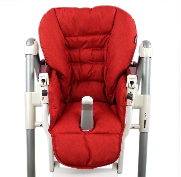 BAMBINIWELT Ersatzbezug Sitzkissen Bezug kompatibel mit Peg Perego Prima Pappa-Diner MELIERT (meliert rot)