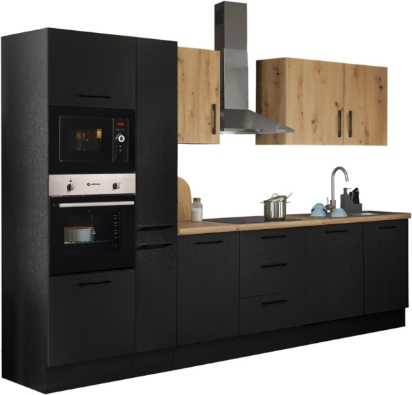 BASIC by Balculina Küchenzeile Turin, Breite 310 cm, wahlweise mit E-Geräten