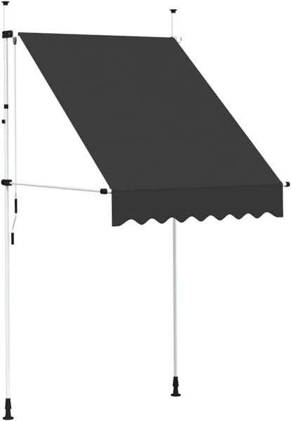 vidaXL Einziehbare Markise Handbetrieben 150 cm Anthrazit 143687