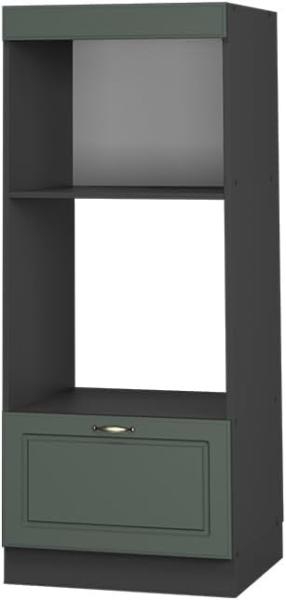 Vicco Mikrowellenschrank Fame-Line, Grün-Gold Landhaus/Anthrazit, 60 cm offen