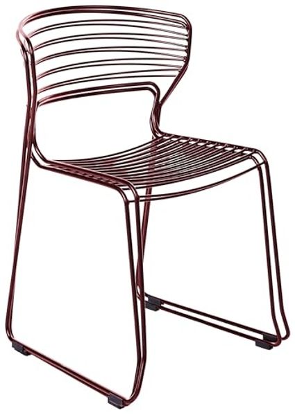 Gartenstuhl 2er Set PISTOIA Metall Rot